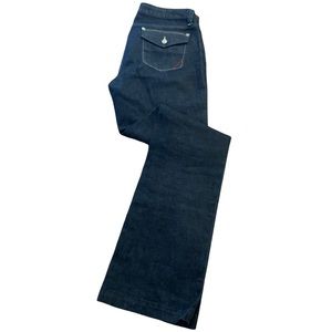 Banana Republic Urban Wide Leg Jeans Cotton Women’s Size 6 Long Tall Dark Wash
